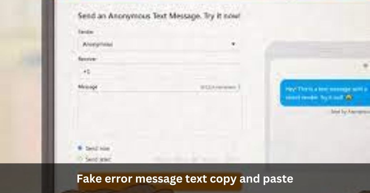 Fake error message text copy and paste: Unveiling the Intricacies